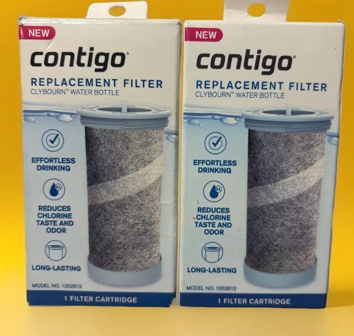 Contigo Replacement Water Filter Cartridge #1352812 Clybourn Water Bottles -2PK