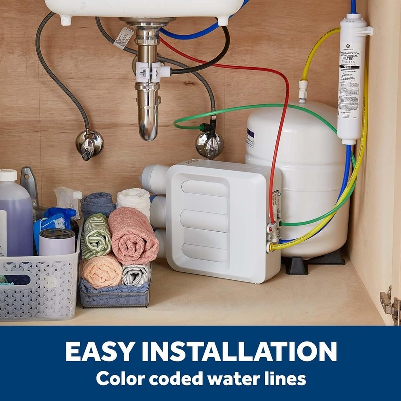 GE Under Sink 5-Stage Reverse Osmosis Water Filtration System GXRV40TBN gallery