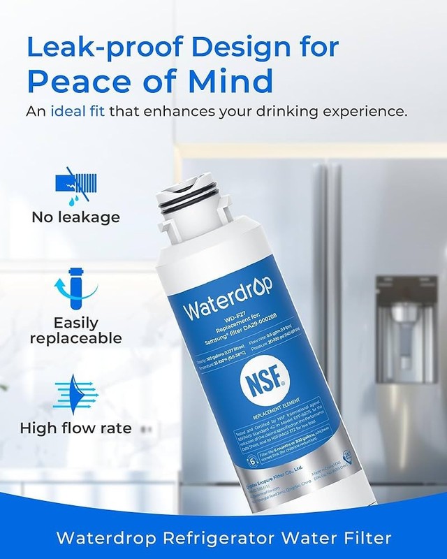 Waterdrop WD-DA29-00020B-3 Refrigerator Water Filter 2 Pieces – White