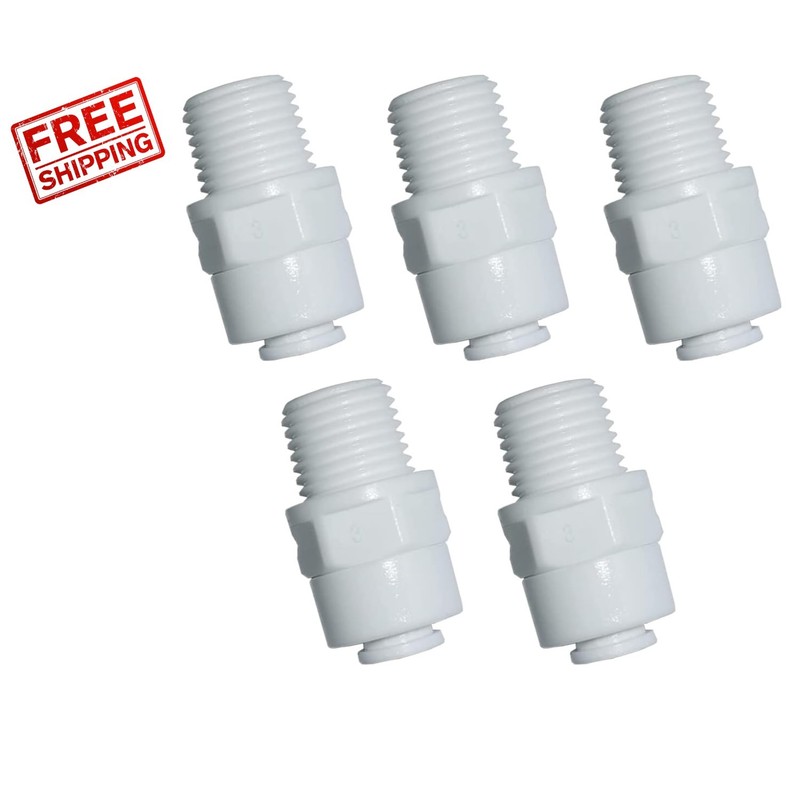 5-Pack 1/4″ Male to OD Tube Quick Connectors – Essential for Water Purification