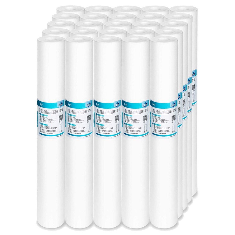 1-25PK Sediment Whole House Water Filter Cartridges – 20″x2.5″ 1/5/10/20 Micron