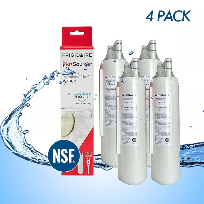 4 Pack Frigidaire WF3CB Pure Source 3 Water & Ice Refrigerator Filter Sealed New