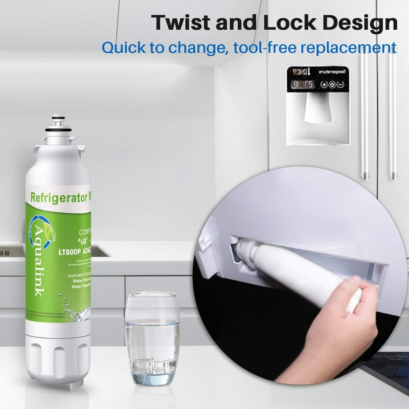 3 Pack Fit For LG LSXS26366S LSXS26326S LT800P ADQ73613401 Water Filter AQUALINK gallery