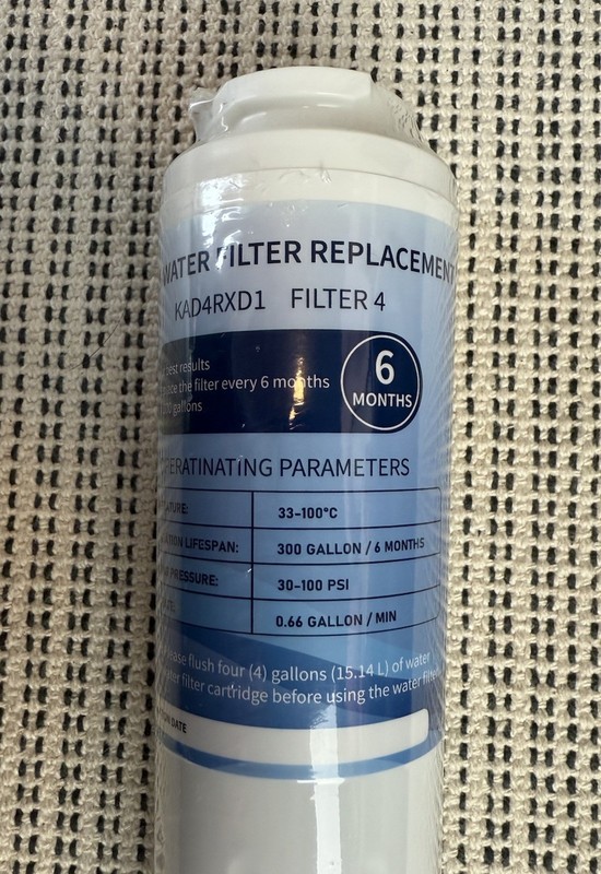 NEW 1 Pack KAD4RXD1 Ice & Water Filter Replacement 6 Months Or 300 Gallons gallery