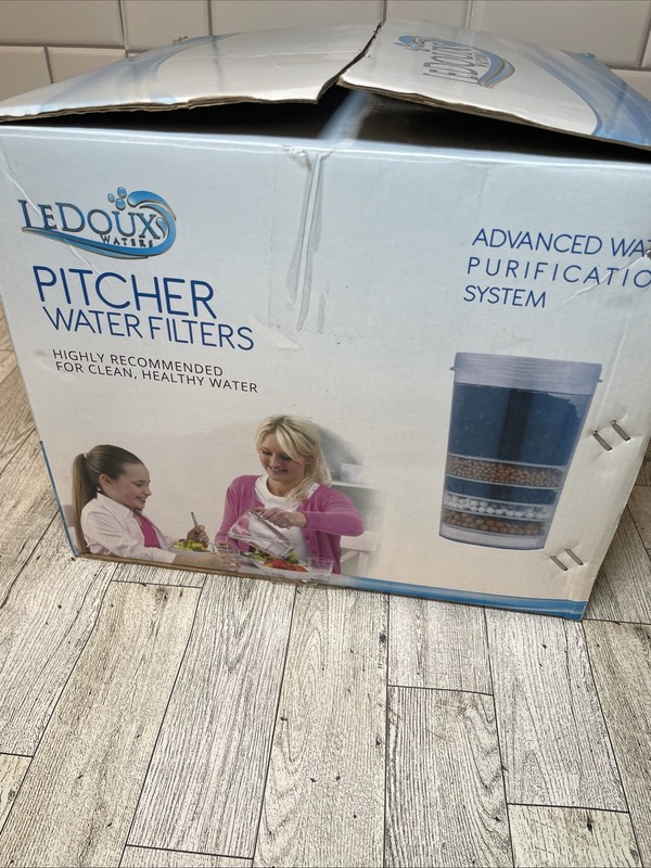Ledoux Pitcher Water Purification Filter 5 Layer of Mineral Stones BPA Free 4Gal gallery