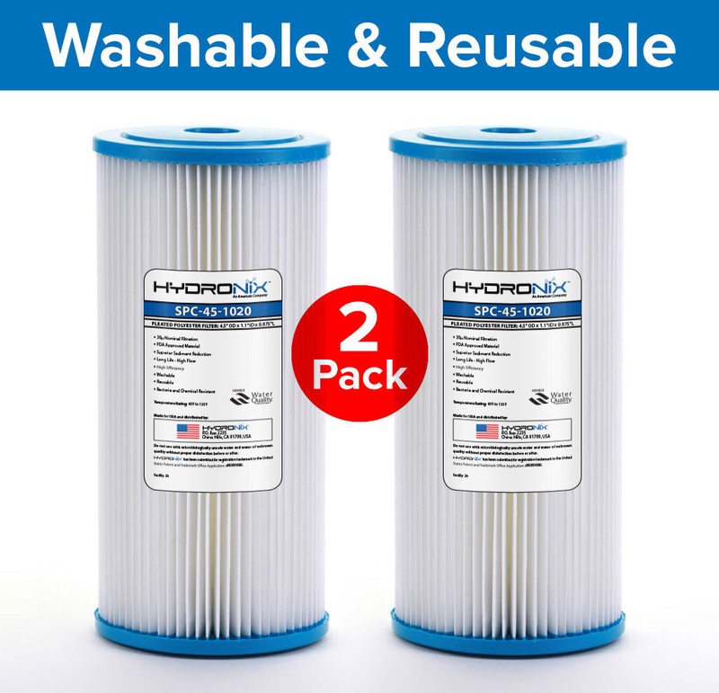 Hydronix SPC-45-1020 Whole House Pleated Sediment Water Filters 4.5″ x 10″