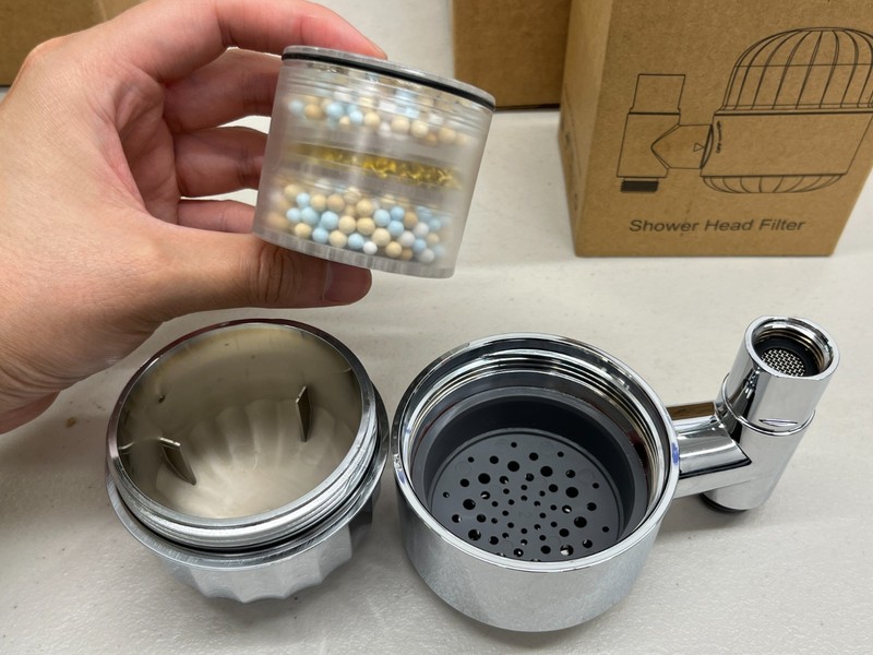 LOT OF 2 - Generic Chrome Shower Head Filters gallery