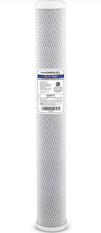Whole House & RO Coconut Activated Carbon Block Water Filter 5 μm 2.5″ x 20″
