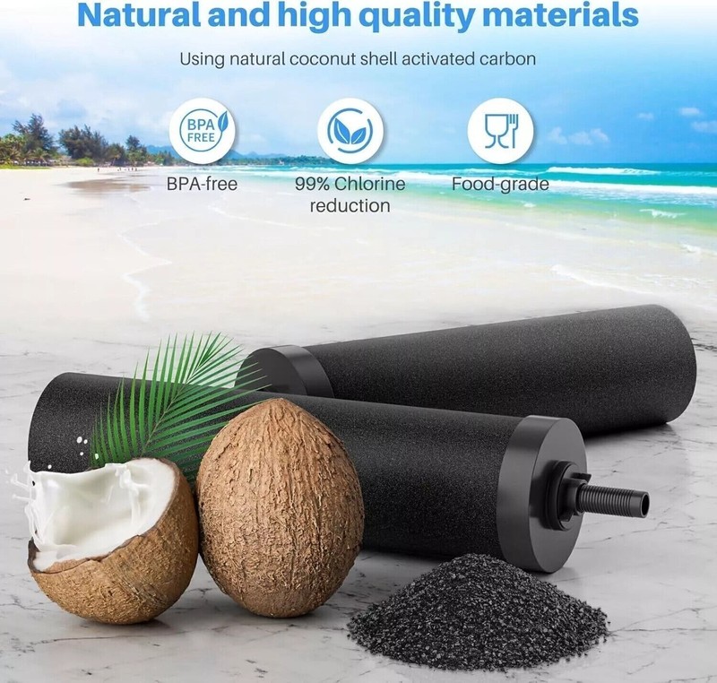 2Packs Water Filter Replacement for Berkey® BB9-2 Black Activated Carbon Filters gallery