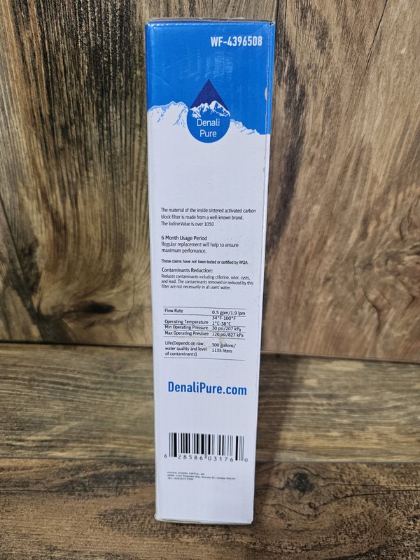 New Denali Pure Refrigerator Water Filter Replacement Cartridge WF-4396508 gallery