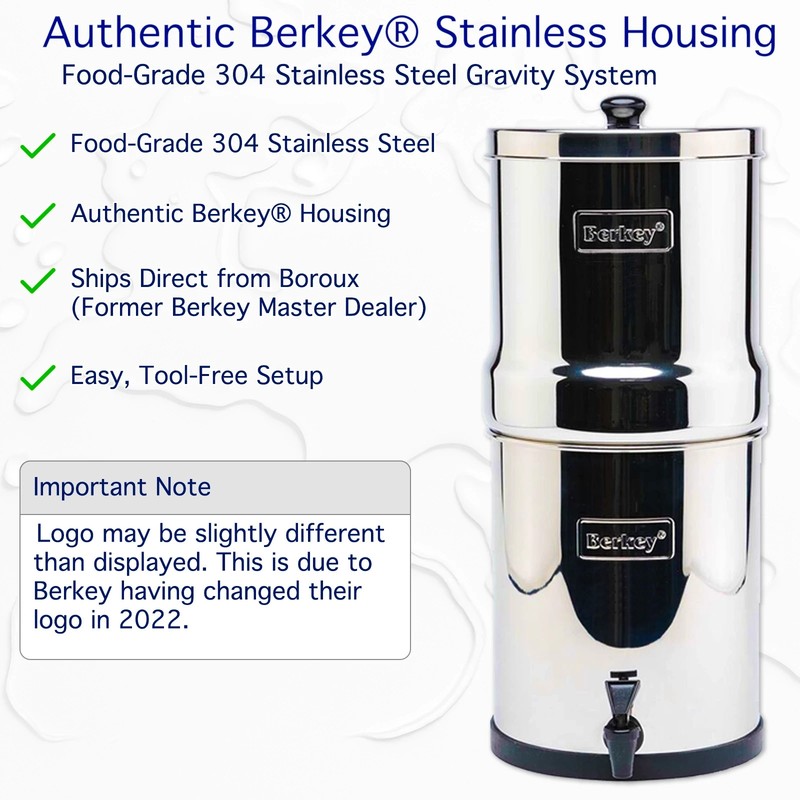 Berkey Imperial Water Filter with 2 Premium Boroux Foundation Black Filters gallery