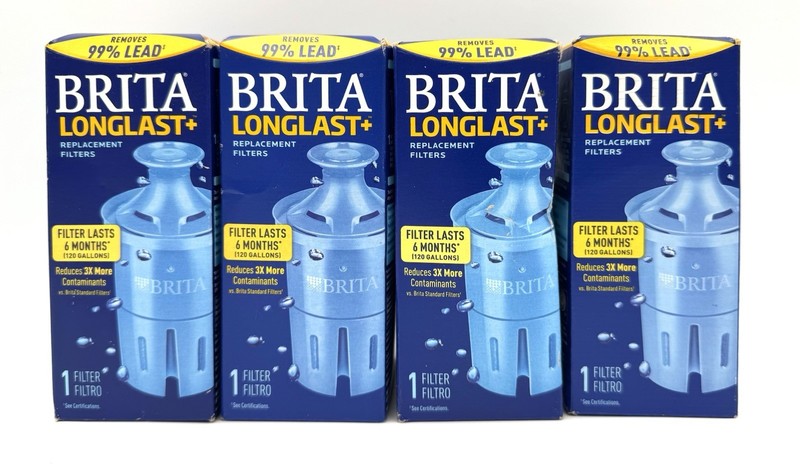 Brita Longlast+ Water Filter LOT OF 4 Replacement for Pitchers Dispensers – NEW