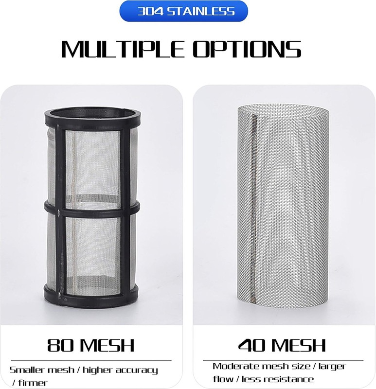 Water Pump Filter 3/4" Female Swivel RV Inline Strainer 40/80 Mesh gallery