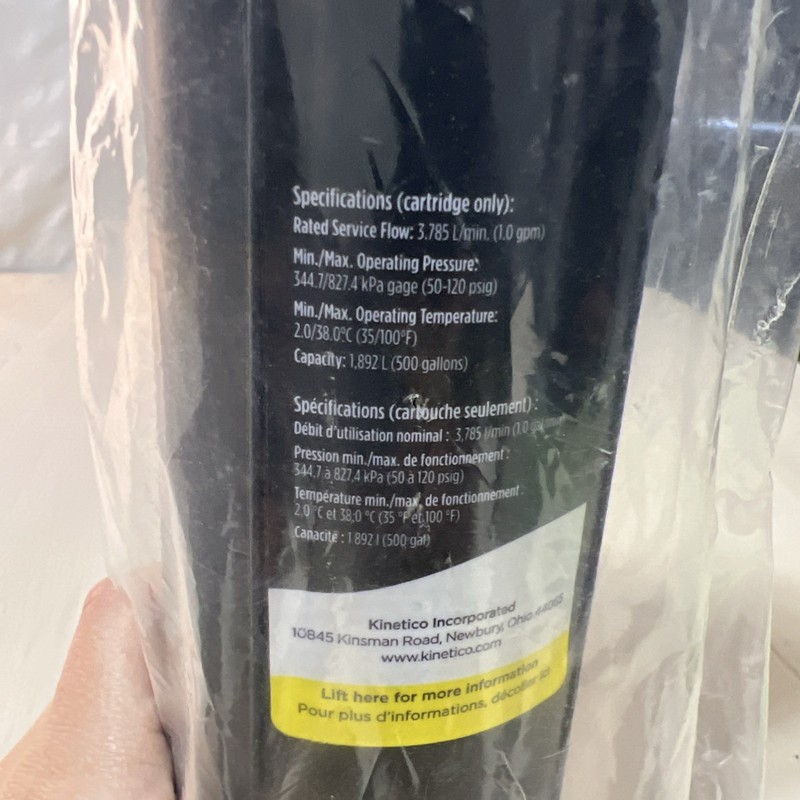 Kinetico YELLOW Sediment Pre Filter Cartridge No 9309A BRAND NEW gallery