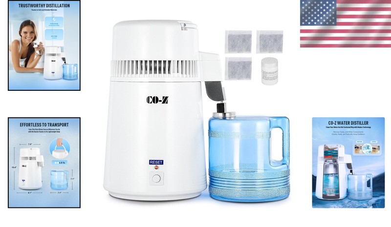 Portable 1.1 Gallon Water Distiller - Fast Distillation & Stainless Steel Design gallery