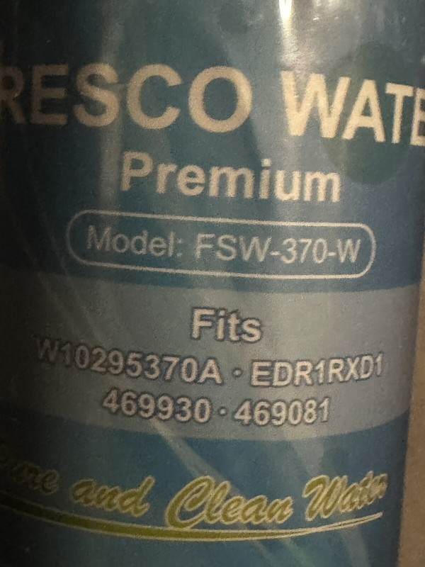 2 Pieces Filter Fresco Water Premium FSW370 VV10295370A 469081 469930 EDR1RD1 gallery