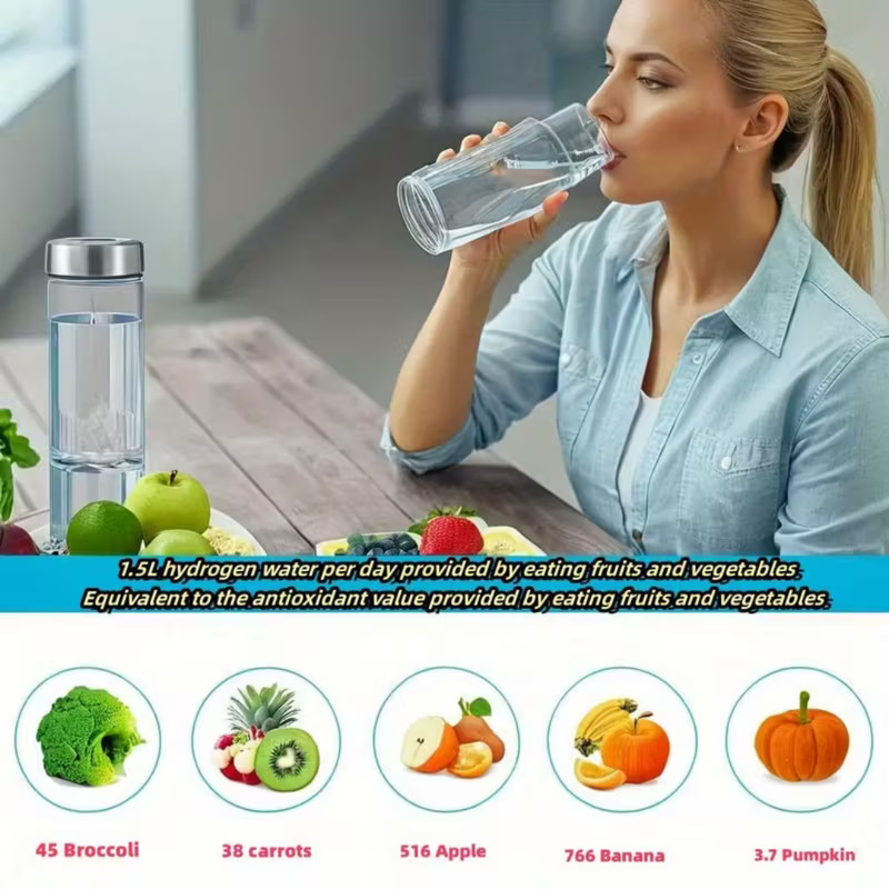 Hydrogen Rich Generator Water Cup Alkaline Ionizer Maker Bottle Anti-Oxidation gallery