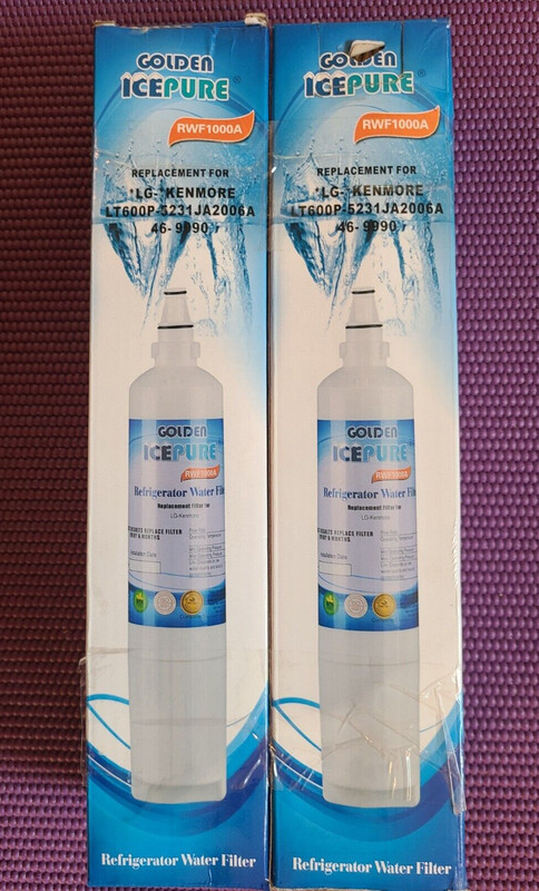 Golden Ice Pure RWF1000A Filters For LG and Kenmore Pack of (2) NEW OPEN BOX