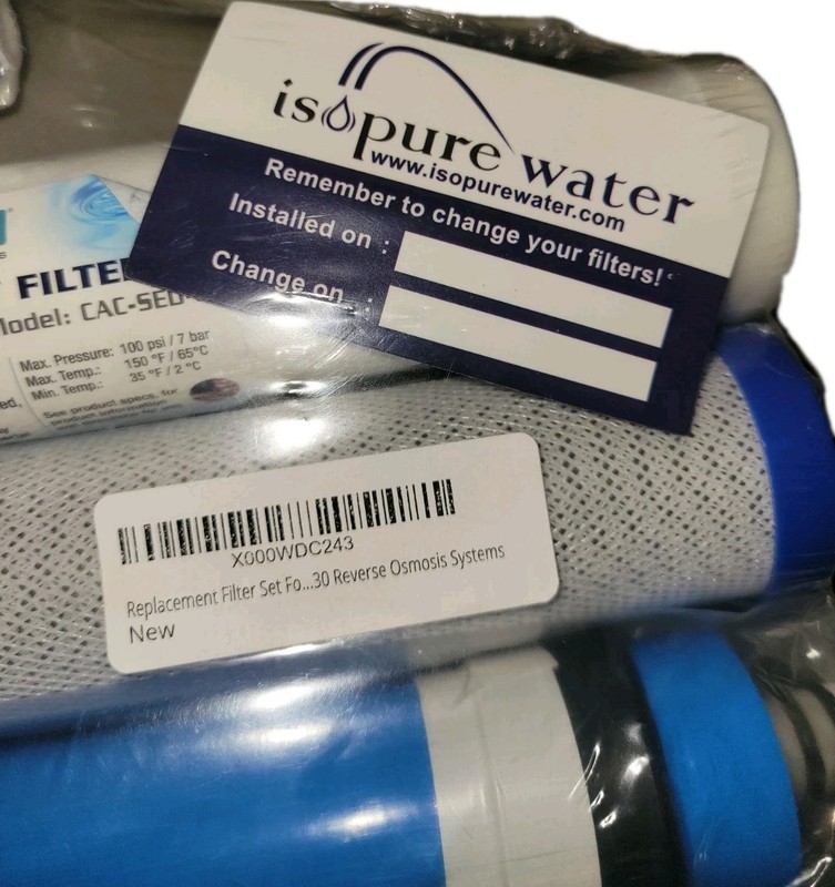 PURE T - 4 Pc. Reverse Osmosis Filter Set Sediment, Carbon Block ++ Sealed New gallery