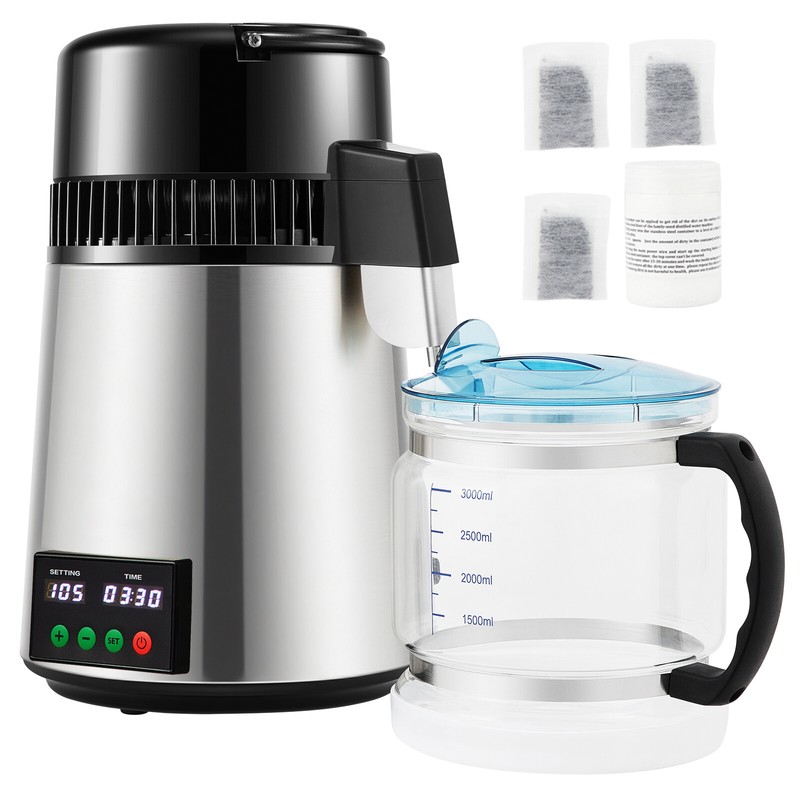 VEVOR 4L Water Distiller 1L/H Distilled Water Filter Timing & Temp Display 750W gallery
