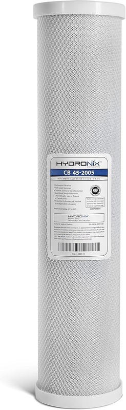 Hydronix CB-45-2005 Whole House Carbon Block Water Filter, 4.5 x 20 (1885)