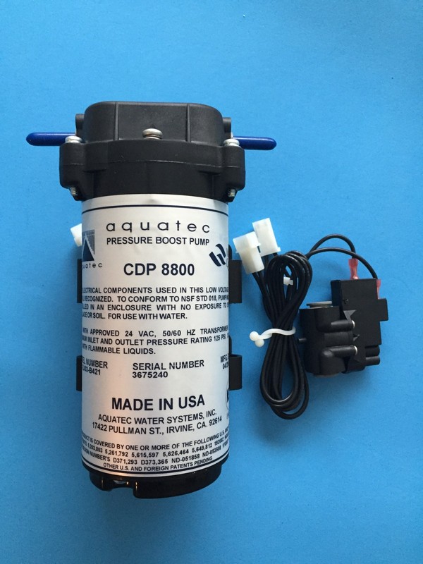 AQUATEC 8851 SERIES RO BOOSTER PUMP 24VAC 8851-2J03-B421 + 1/4″ PORT SWITCH