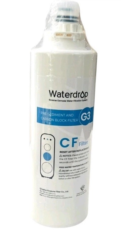 Waterdrop WD-G3-CF Filter Replacement Cartridge G3 CF Pre-Sediment Carbon Block