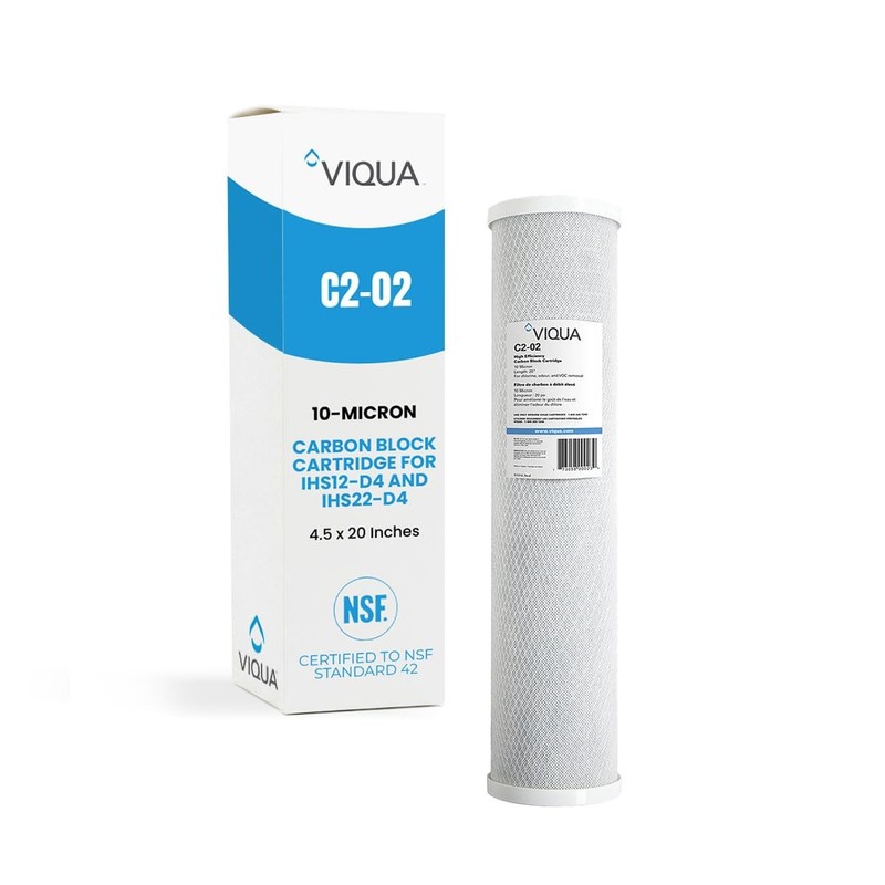 C2-02 Carbon Block Filter 10-Micron 4.5″ x 20″ or IHS12-D4, IHS22-D4, and IHS…