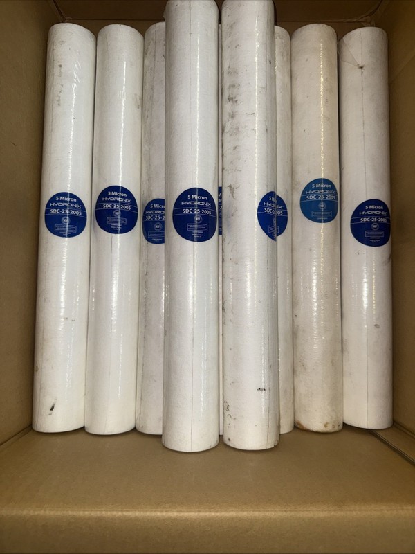 Hydronix 5 Micron SDC-25-2005 Filters 9 Rolls 2.5″ x 20″ New Old Stock Dusty