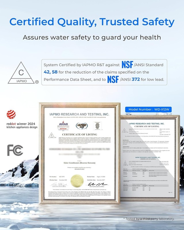 [ Dual Flow ] Waterdrop X12-PRO 1200 GPD Reverse Osmosis Water Filter, Alkaline gallery