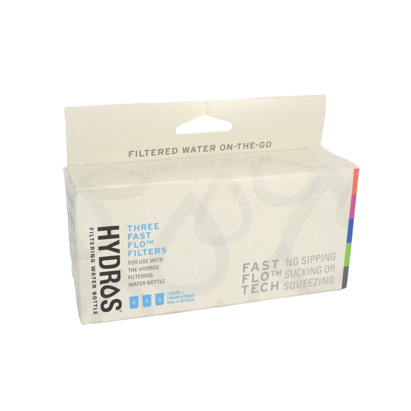 HYDROS Fast Flo Water Bottle Filter 3-Pack – NEW