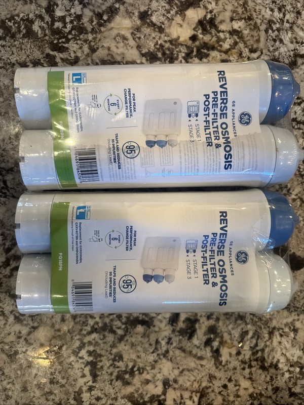 GE Reverse Osmosis Pre-filter And Post-Filter X2 GXRV40TBN, GXRQ18NBN, GNRQ18NBN gallery