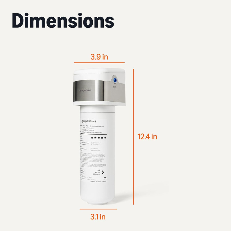 under Sink Water Filter System, NSF/ANSI 42 & 372 Certified, Easy Twist-And-Lock gallery
