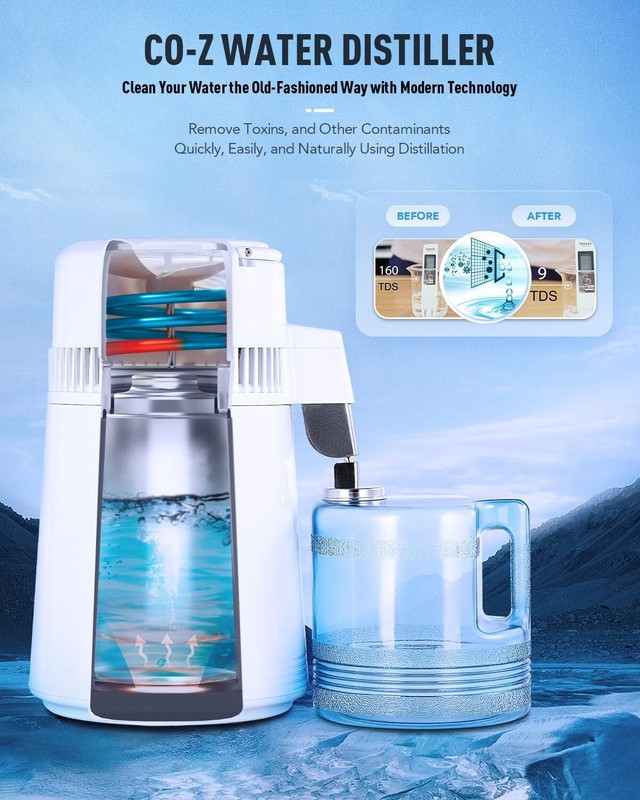 Portable 1.1 Gallon Water Distiller - Fast Distillation & Stainless Steel Design gallery
