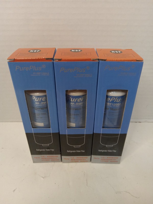 PurePlus PP-RWF1200A-S Refridgerator Water Filter Pack of 3 Kenmore LG
