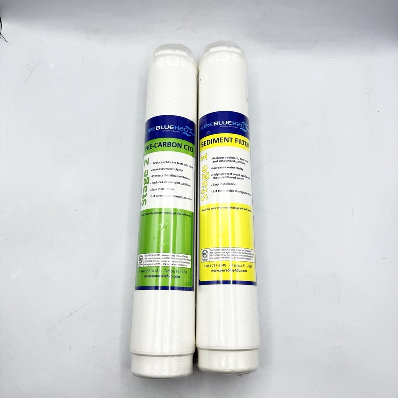 Pure Blue H2O 3-Stage 1:1 Reverse Osmosis Filter 2-Pack Stage 1 & 2 SEALED NEW