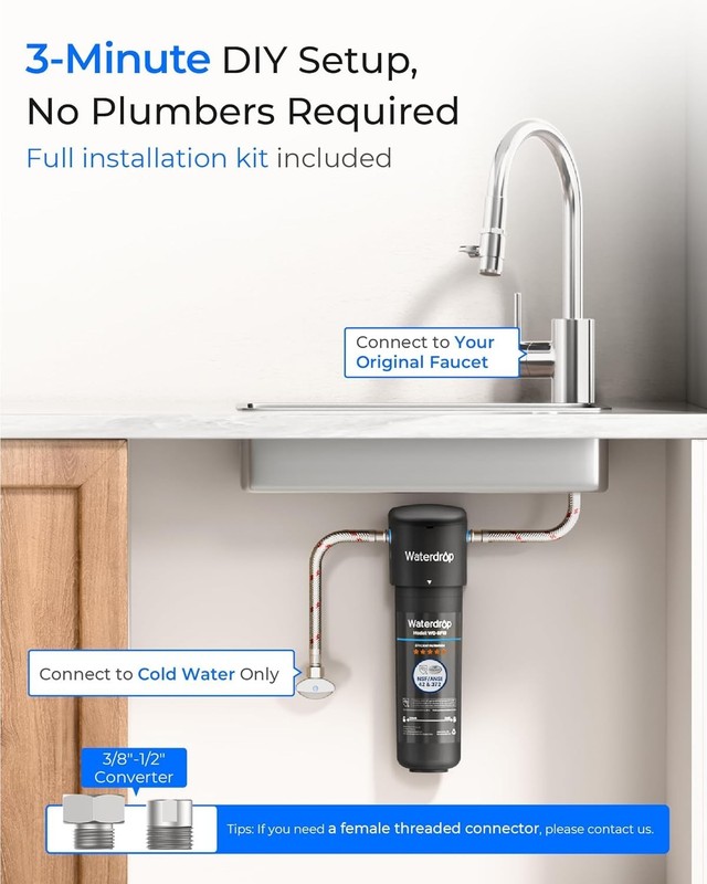 NSF Certified 10UA Under Sink Water Filter - 11,000 Gallon Capacity & Easy Setup gallery