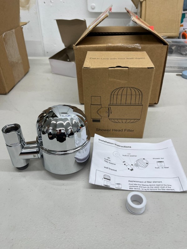LOT OF 2 - Generic Chrome Shower Head Filters gallery