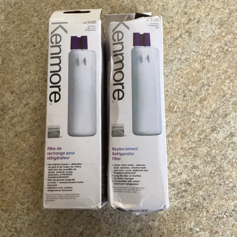 2- PACK Kenmore Refrigerator Water Filter Cartridges Replacement White Genuine!!