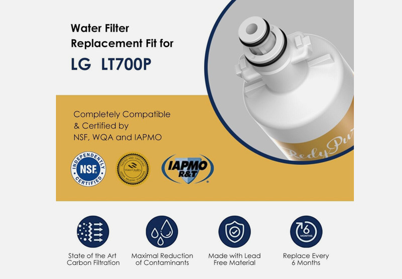 Redypure 6 Pack Refrigerator Water Filter Fit for LG LT700P ADQ36006101 46-9690 gallery