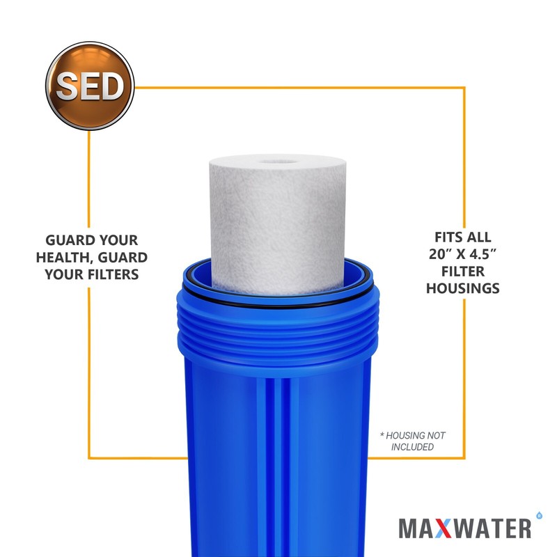 10 Pack 20" x 4.5" 10 Micron Sediment PP Spun Polypropylene WH Water Filter gallery