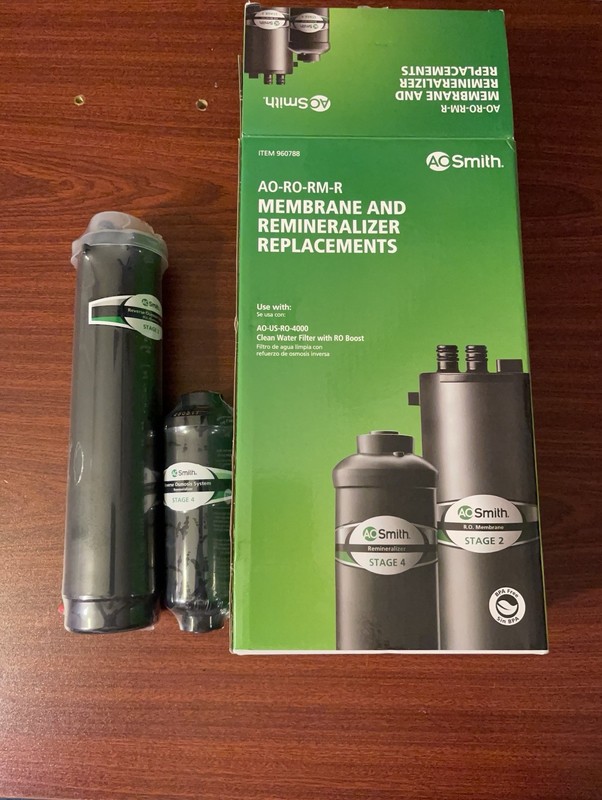 AO Smith 960788 AO-RO-RM-R Membrane & Remineralizer Replacements Sets