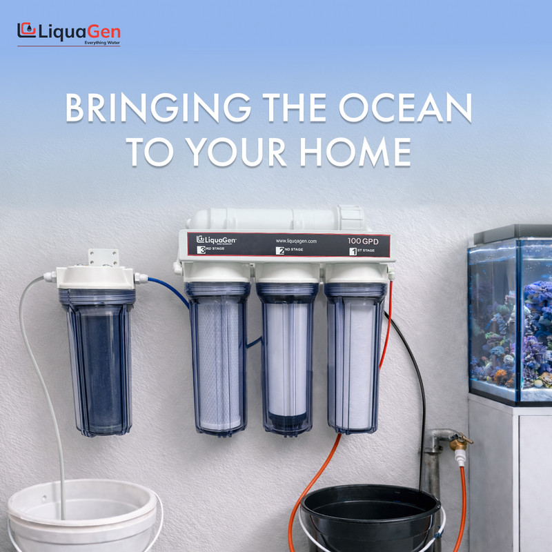 LiquaGen 5 Stage Premium 100 GPD RO/DI Water Filter System – Zero TDS gallery