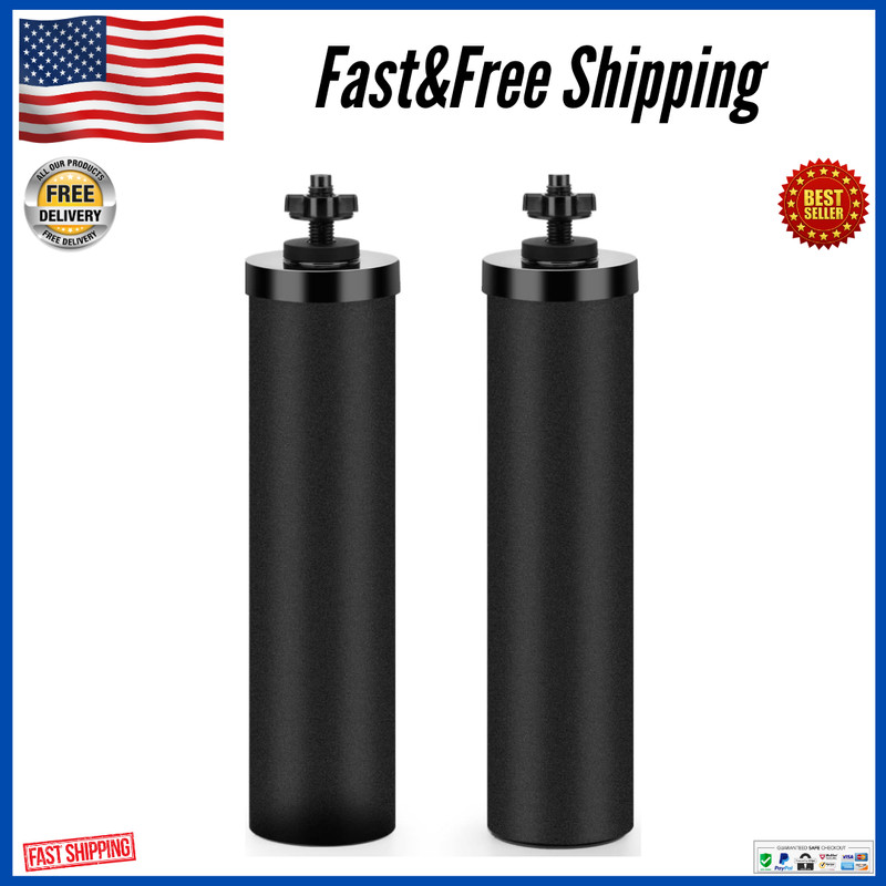 2 Packs Replacement Gravity System Filters BB9-2 Black For Berkey Water Filter