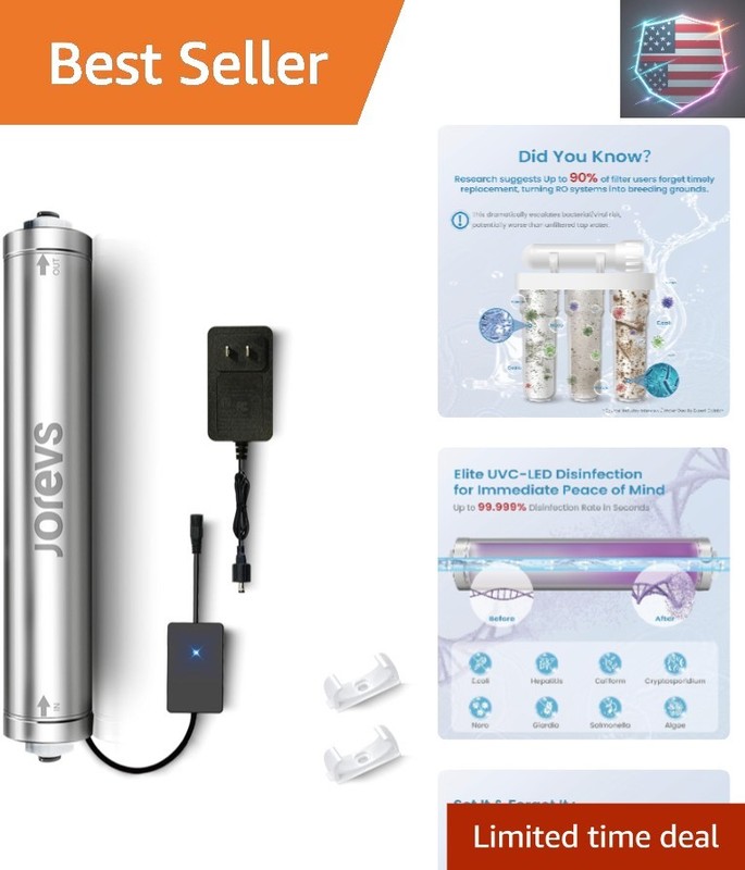 UV Water Filter – LED for Under Sink, Reduce up to 99.999% Bacteria, Maintena…