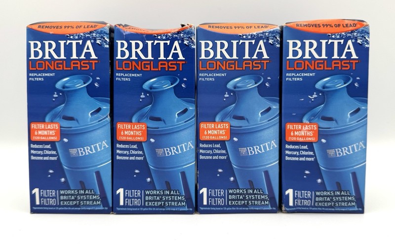 Brita Longlast Water Filter LOT OF 4 Replacement for Pitchers & Dispensers – NEW