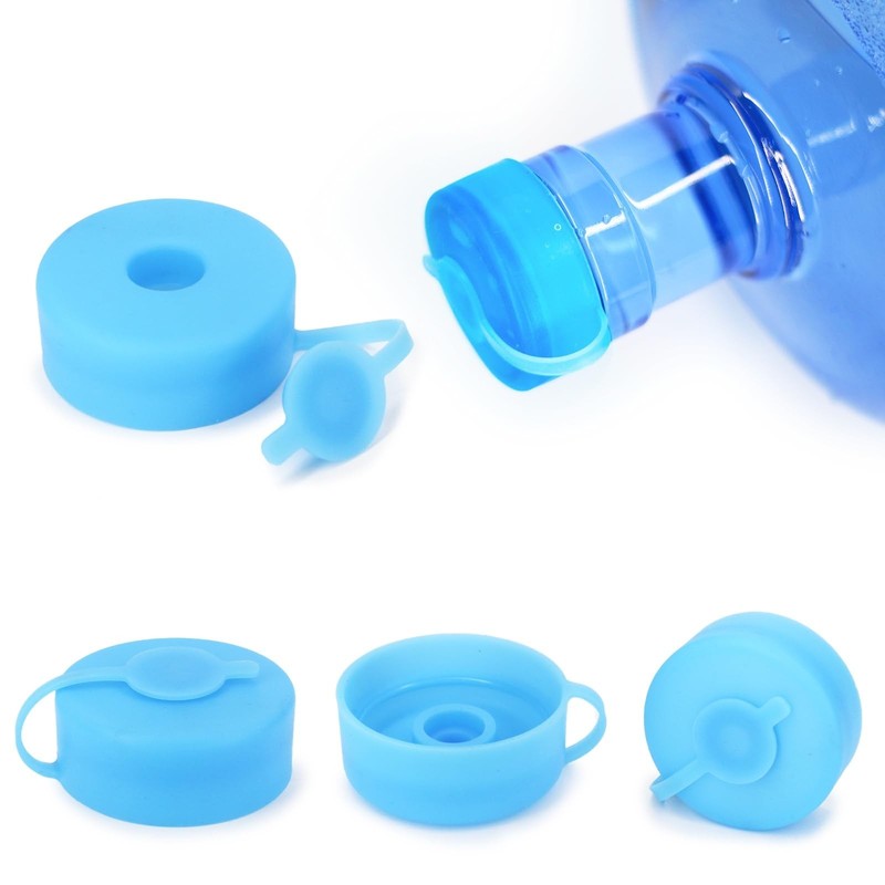 Myvision Secure Cap for 5 Gallon Water Dispenser, (4pcs) Reusable 5 Blue
