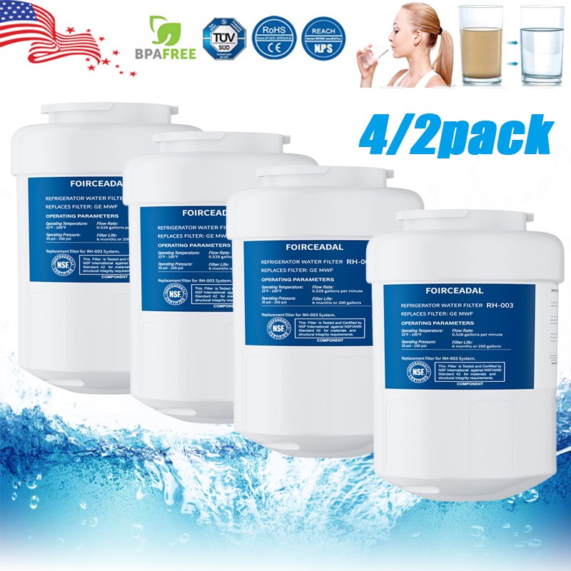 2/4pack Fit for GE SmartWater MWF MWFP GWF HWF 46-9991 Refrigerator Water Filter gallery