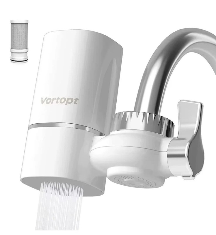 T1 Faucet Water Filter, Chrome White 5-Stage Filtration for Kitchen Sink, 1 Coun