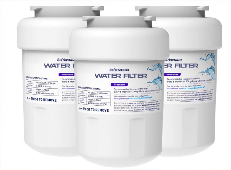 Premium MWF Water Filter Replacement for Refrigerators – Pack of 3